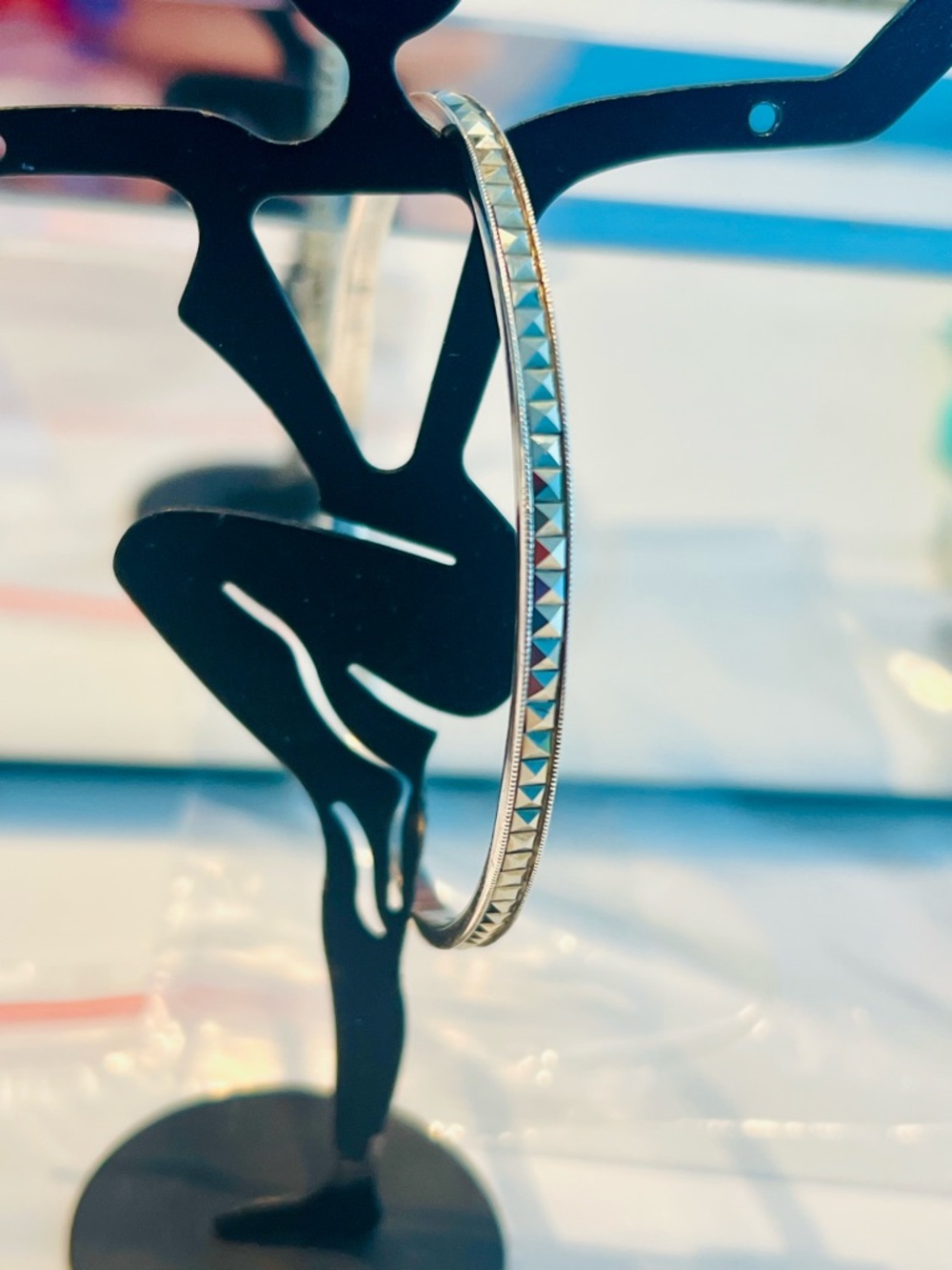 SS Square stone Marcasite bangle.